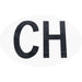 Magnetisches Schild mit dem Länderkürzel "CH" für in der Schweiz registrierte Fahrzeuge.