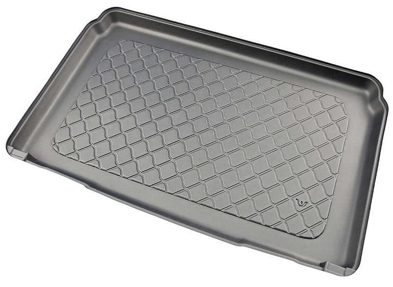 Kofferraumwanne aus flexiblem TPE Material für Opel Corsa und Peugeot 208, pflegeleicht und einfach zu reinigen.