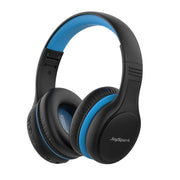 Bluetooth-Kopfhörer für Kinder in Schwarz und Blau mit gepolsterten Ohrmuscheln und verstellbarem Kopfbügel