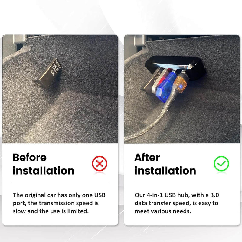 USB Handschuhfach Dockingstation Tesla Model 3/Y · ab 2024/2025