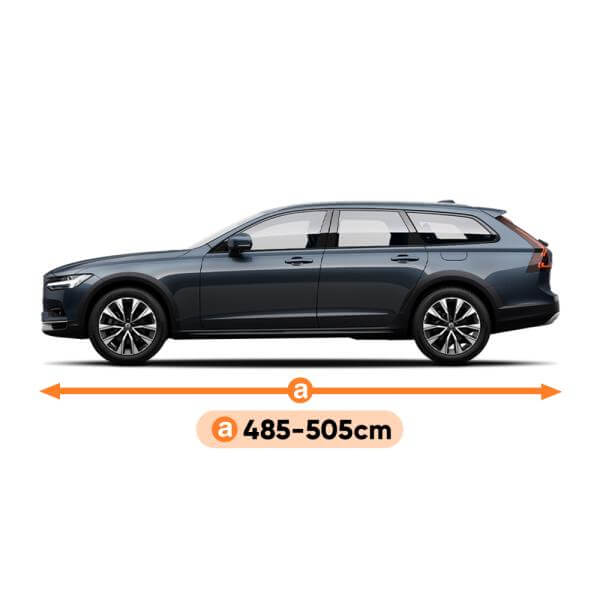 Auto mit Abmessungen 485-505 cm, ideal für die Kombi Autoabdeckung Gr. L, universeller Schutz für jedes Fahrzeug.