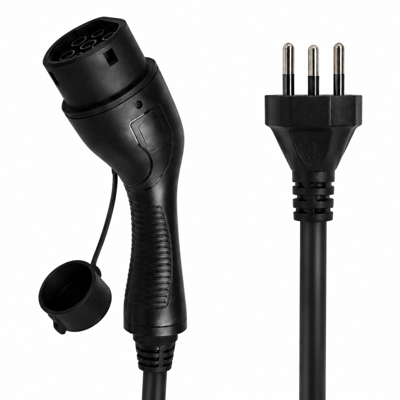 E-LINE Premium EV-Ladegerät Typ 2 für Schweizer Steckdose – 6/8/10 A