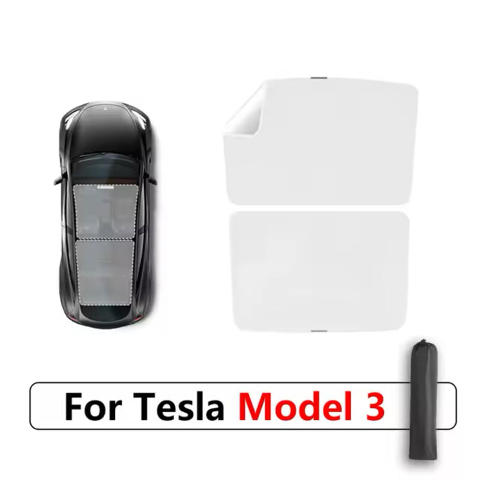 Sonnenschutzrollo für Tesla Model 3, bietet UV-Schutz und senkt Innentemperatur mit leichtem Design.