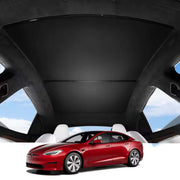 Sonnenschutz "CRYSTAL" Tesla Model S ab 2021, transparenter Sonnenschutz in schwarz für optimalen Schutz.