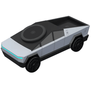 3 in 1 Tesla Cybertruck Magsafe Chargerstation in a sleek design, showcasing the wireless charging features.
