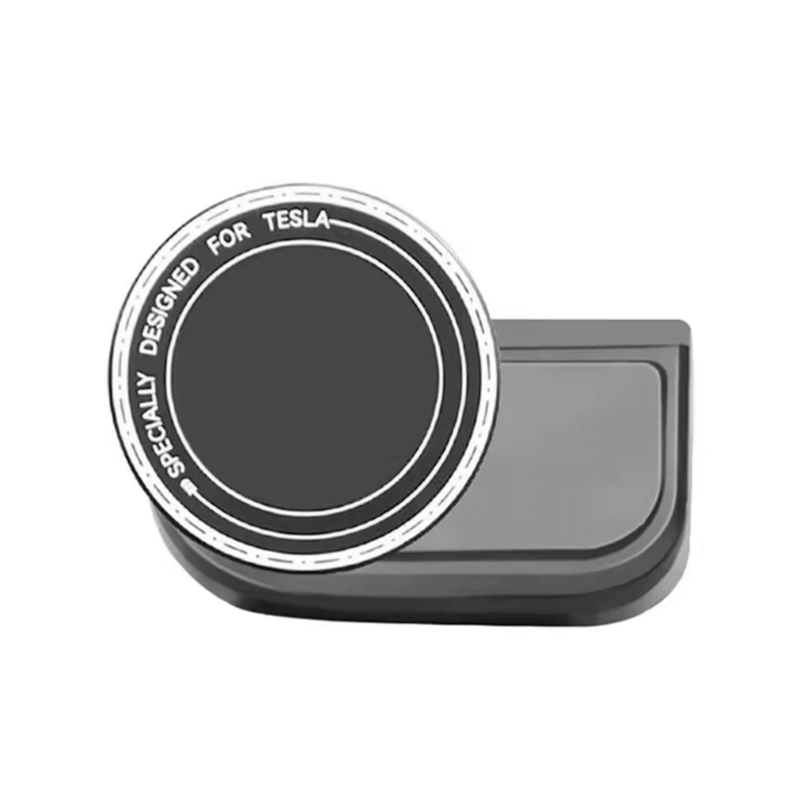 MagSafe Telefonhalterung Tesla Model 3/Y Highland/Juniper - Schwarz mit runder Halterung.