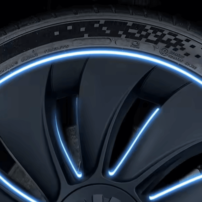 Radkappen 19 Zoll matt schwarz Tesla Model Y Juniper mit sportlichem Design und leuchtenden Akzenten