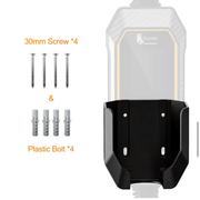 Wandhalter für EV-Ladestation CEE mit 30 mm Schrauben und Kunststoffbolzen zur sicheren Befestigung.