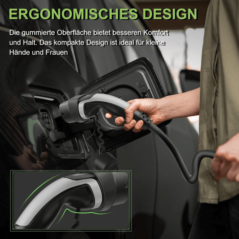 Cavo di ricarica di tipo 2 per veicoli elettrici, 22 kW 5m