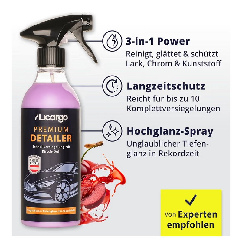 Premium Quick Detailer – Glanzverstärker, Lackreiniger & Sprühversiegelung in einem – 500ml