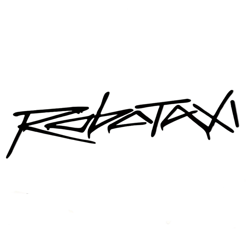 Tesla Robotaxi Aufkleber 50×20 cm