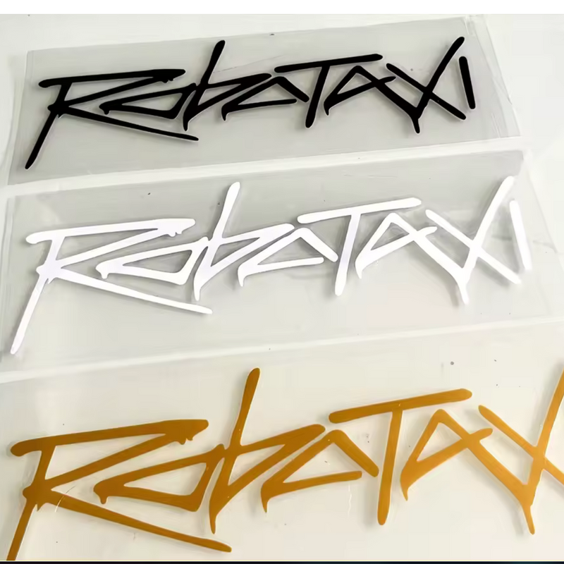 Tesla Robotaxi Aufkleber 50×20 cm