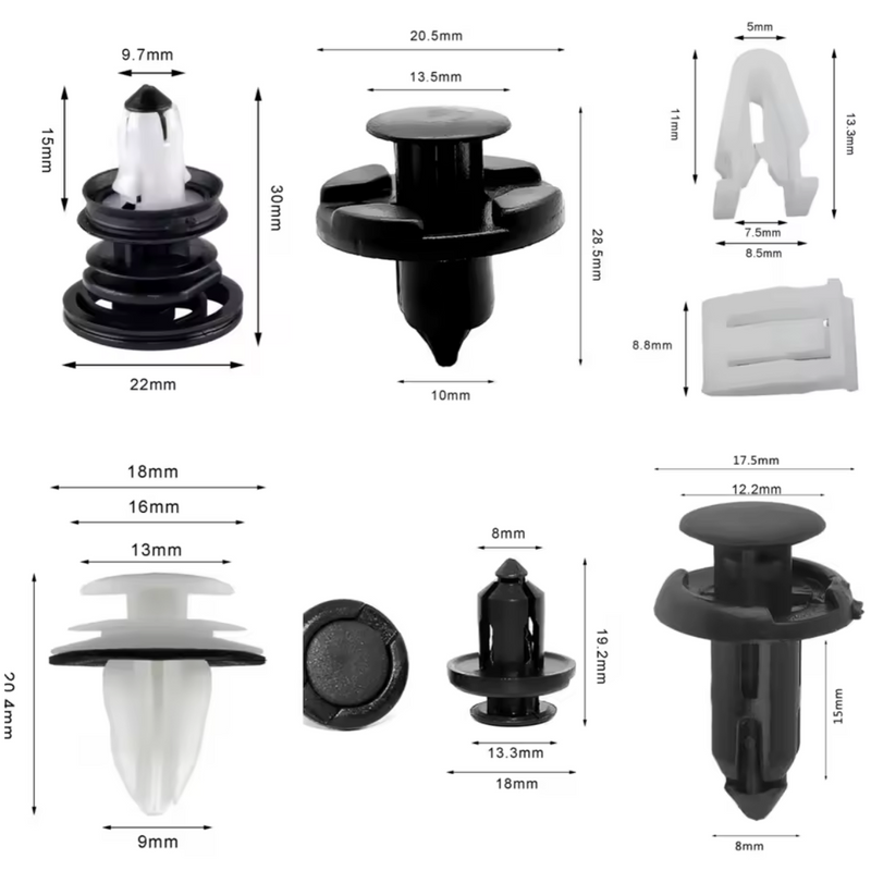 Clip Set für Tesla Model S/3/X/Y (85-teilig)