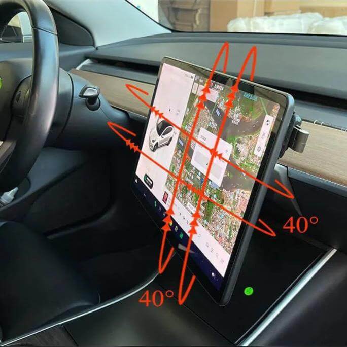 Drehbare Bildschirmhalterung für Tesla Model 3 Highland, die Monitoransicht optimiert und vielseitig einstellbar ist.