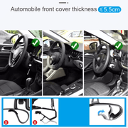 An image showing acceptable and unacceptable steering wheel cover thickness, with a maximum of 5.5cm