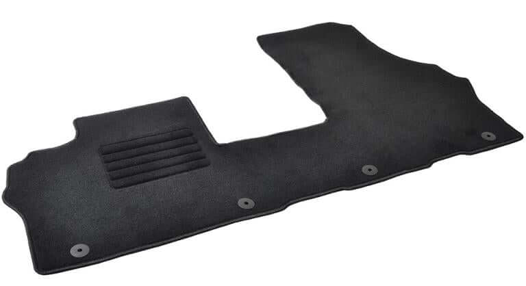 Textil Fussmatte für VW ID. Buzz ab 2022, schwarz, rutschhemmend, strapazierfähig, perfekt für Fußraumschutz.