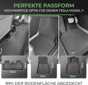 Allwetter Fussmatten für Tesla Model Y bis 2024 (5 Sitzer) | e - car - shop.ch