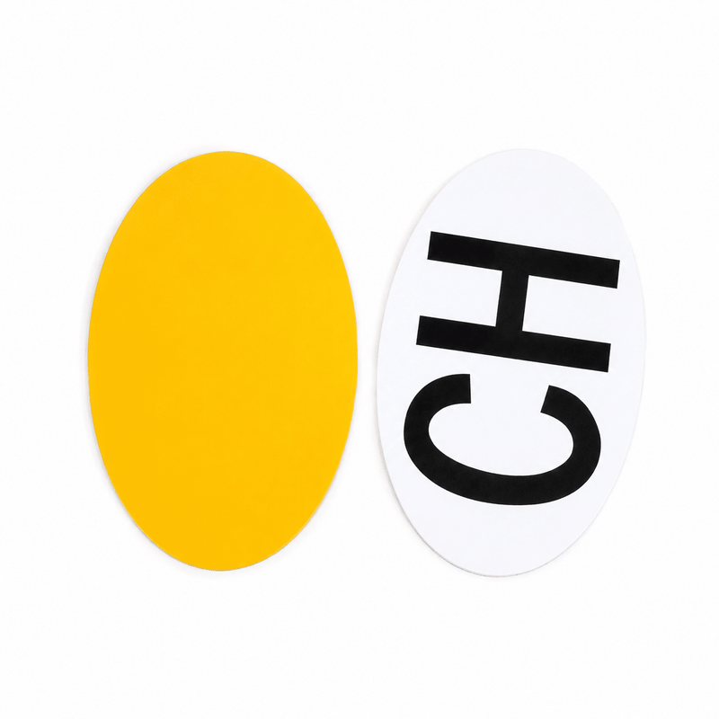 CH Schild Magnet & Kleber 2 in 1 (2 - teilig) | e - car - shop.ch