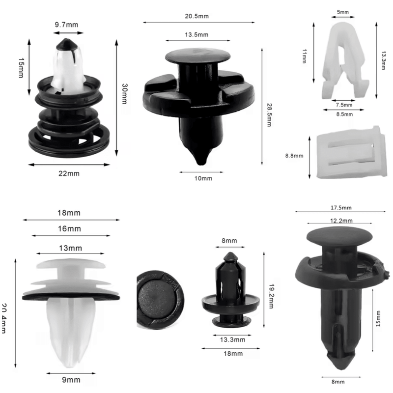Clip Set für Tesla Model S/3/X/Y (85 - teilig) | e - car - shop.ch