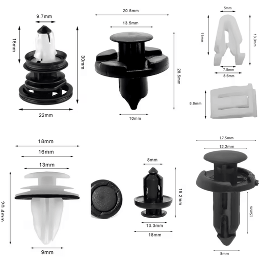 Clip Set für Tesla Model S/3/X/Y (85 - teilig) | e - car - shop.ch