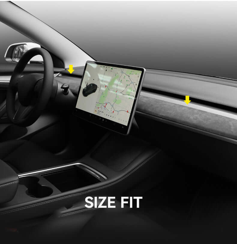 Dashboard Kunststoffabdeckung 2 - teilig Tesla Model 3/Y · bis 2023/2024 | e - car - shop.ch