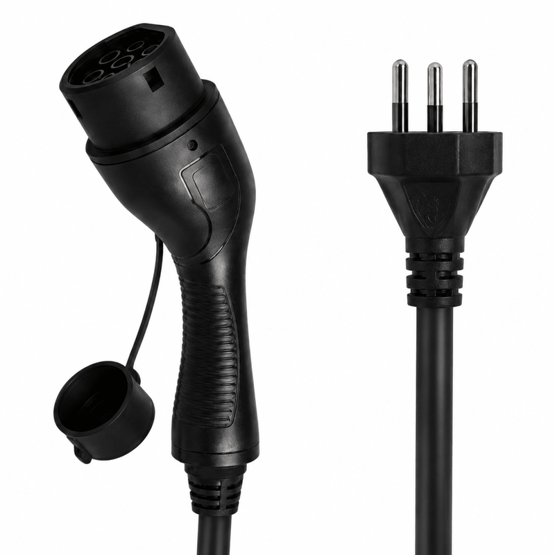 E-LINE Premium EV-Ladegerät Typ 2 für Schweizer Steckdose – 6/8/10 A | e-car-shop.ch
