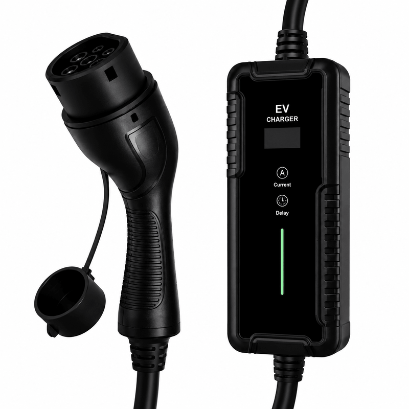 E-LINE Premium EV-Ladegerät Typ 2 für Schweizer Steckdose – 6/8/10 A | e-car-shop.ch