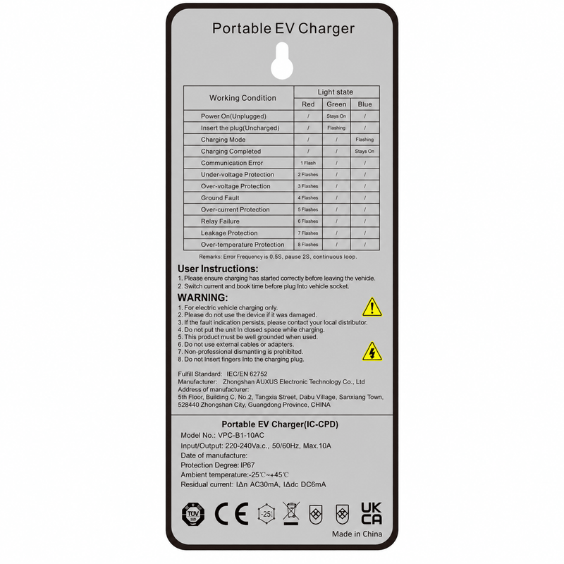 E-LINE Premium EV-Ladegerät Typ 2 für Schweizer Steckdose – 6/8/10 A | e-car-shop.ch