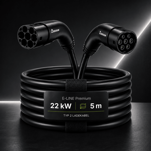 E - LINE Premium Typ 2 Ladekabel, 22 KW 5M | e - car - shop.ch