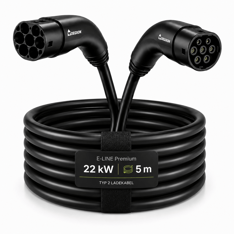 E - LINE Premium Typ 2 Ladekabel, 22 KW 5M | e - car - shop.ch