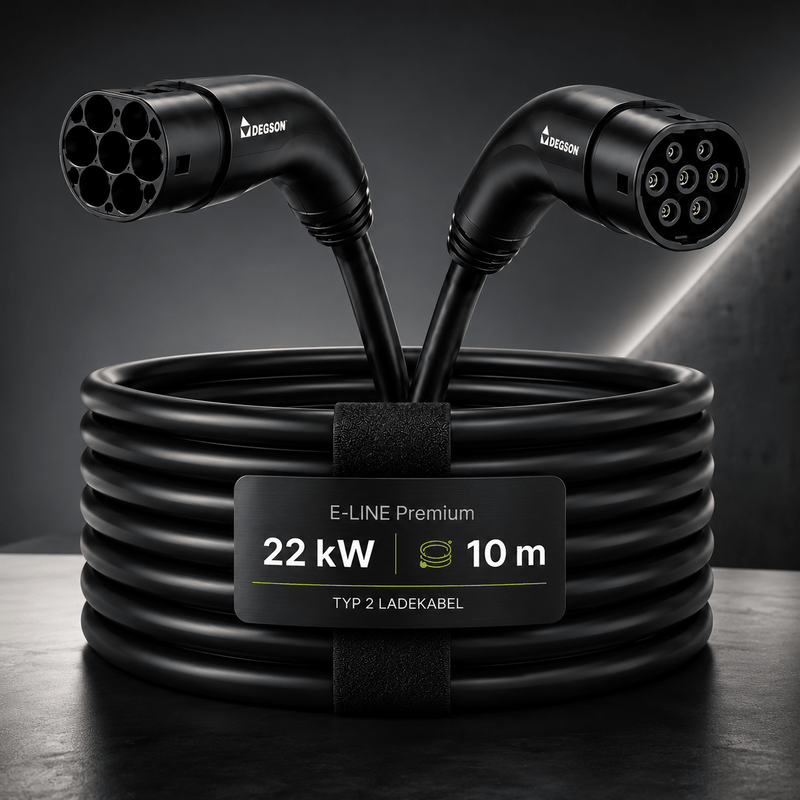E-LINE Premium Typ 2 Ladekabel IP67, 22 KW 10M | e-car-shop.ch