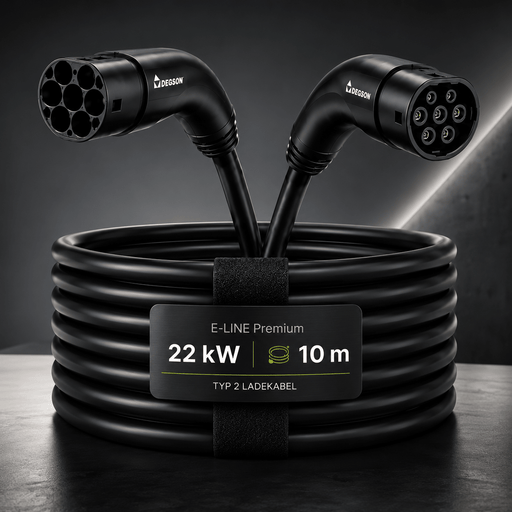E-LINE Premium Typ 2 Ladekabel IP67, 22 KW 10M | e-car-shop.ch