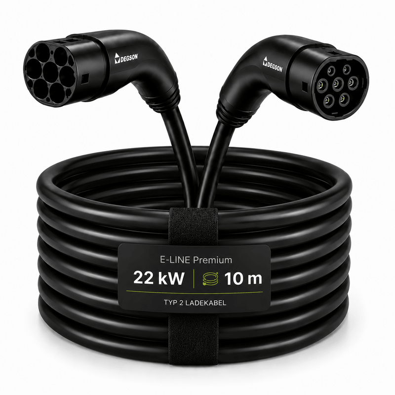 E-LINE Premium Typ 2 Ladekabel IP67, 22 KW 10M | e-car-shop.ch