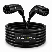 E-LINE Premium Typ 2 Ladekabel IP67, 22 KW 7,5M | e-car-shop.ch