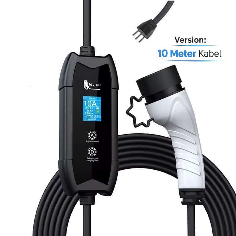 Elektroauto Ladegerät Typ2 für Haushaltssteckdose (CH - Stecker T13) | e - car - shop.ch