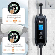 Elektroauto Ladegerät Typ2 für Haushaltssteckdose (CH - Stecker T13) | e - car - shop.ch