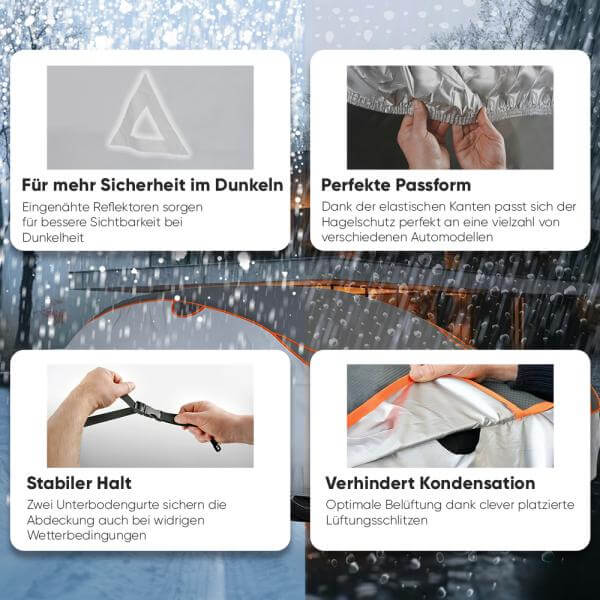 Hagelschutz Auto Abdeckplane Gr.5 bis 460 cm | e - car - shop.ch