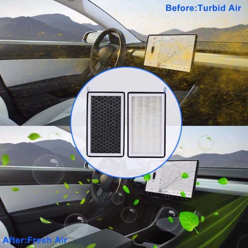 HEPA Filter Aktivkohle Tesla Model 3/Y (2 - teilig) | e - car - shop.ch