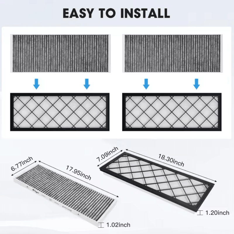 HEPA Innenraumfilter - Set (4 - teilig) Tesla Model Y bis 2024 | e - car - shop.ch