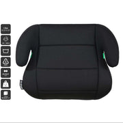 Kindersitzerhöhung für Kinder (125-150 cm) in schwarzem Design, ideal für besten Komfort und Sicherheit im Auto.