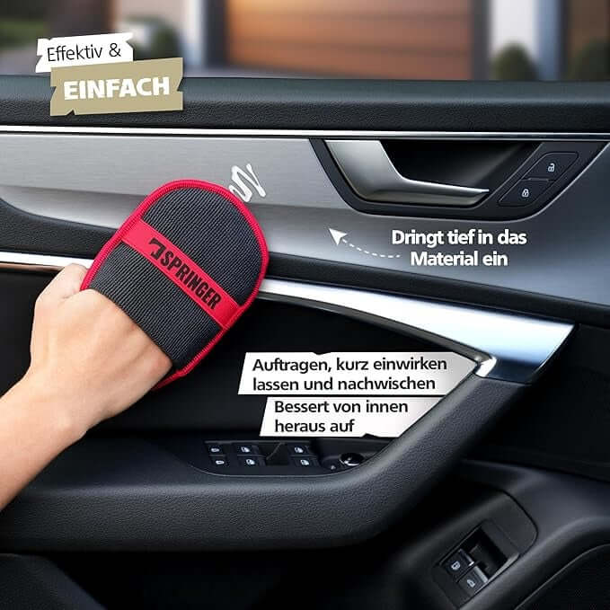 Kunststoff – Tiefenpflege & UV-Schutz - 250ml beim Auftragen auf das Armaturenbrett, tief eindringend und effektiv.
