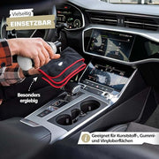 Kunststoff – Tiefenpflege & UV-Schutz - 250ml Anwendung im Innenraum eines Fahrzeugs, Pflege von Kunststoffoberflächen.