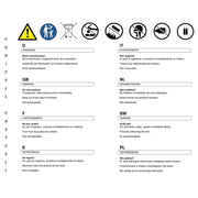 Schlüssel Batterien Tesla Model X (2-teilig) Warnhinweise und Anleitungen in mehreren Sprachen