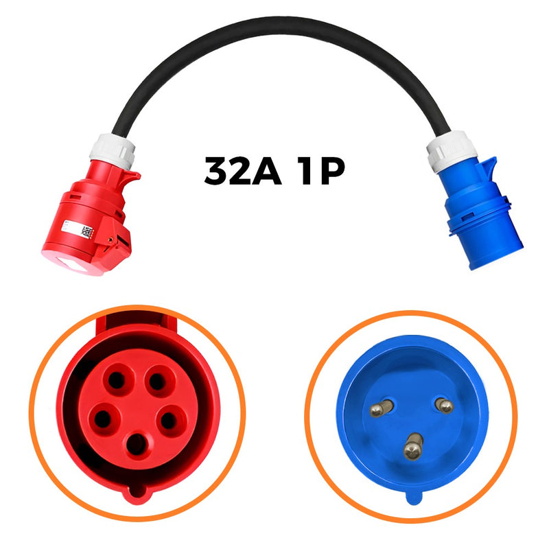 Adapterkabel CEE 16/5 zu CEE 32/3 EV-Ladekabel