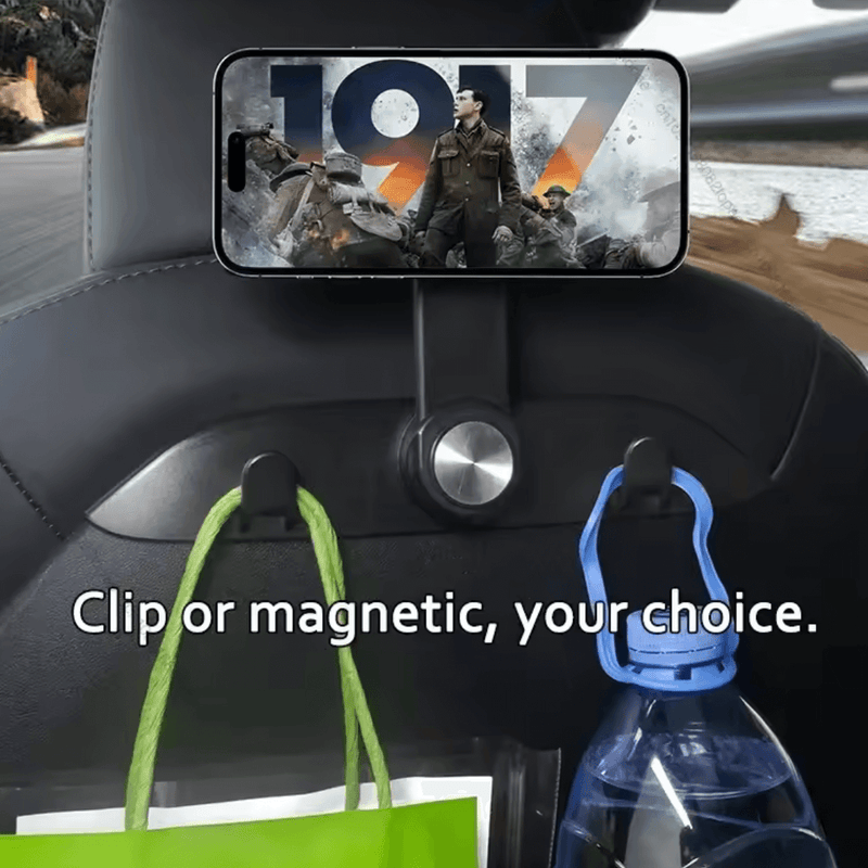 Magsafe Rückenlehnen - Handyhalter - drehbar mit Doppelhaken Tesla Model 3/Y · ab 2024/Juniper | e - car - shop.ch