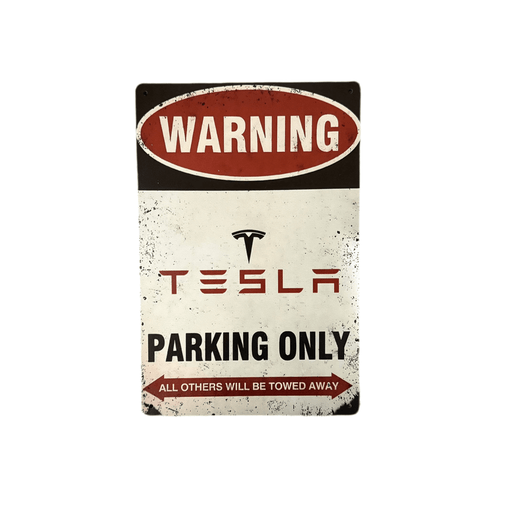 Parkschild TESLA PARKING ONLY | e - car - shop.ch