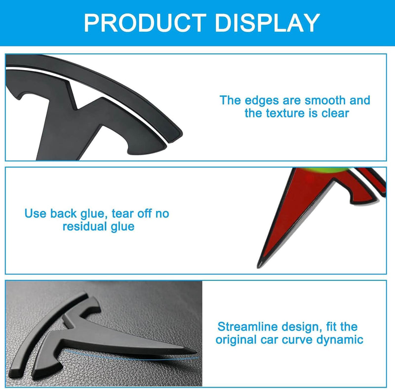 Tesla Logo Emblemset Model 3 | e - car - shop.ch