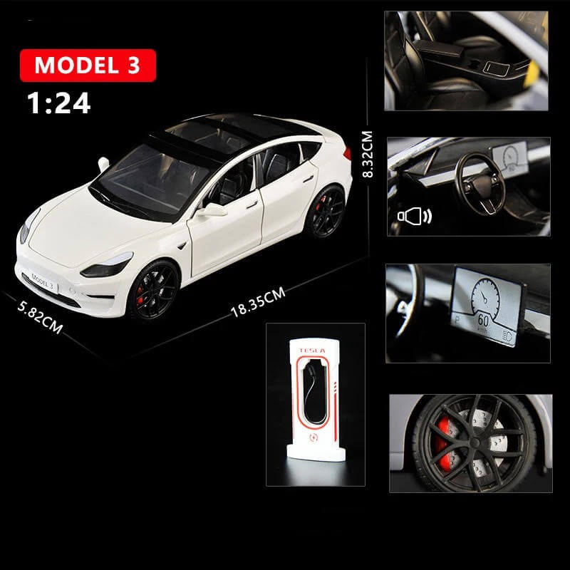Tesla Model 3 Facelift Modellauto 1/24 | e - car - shop.ch