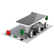 Tesla Supercharger Ladepark aus Bausteinen | e - car - shop.ch