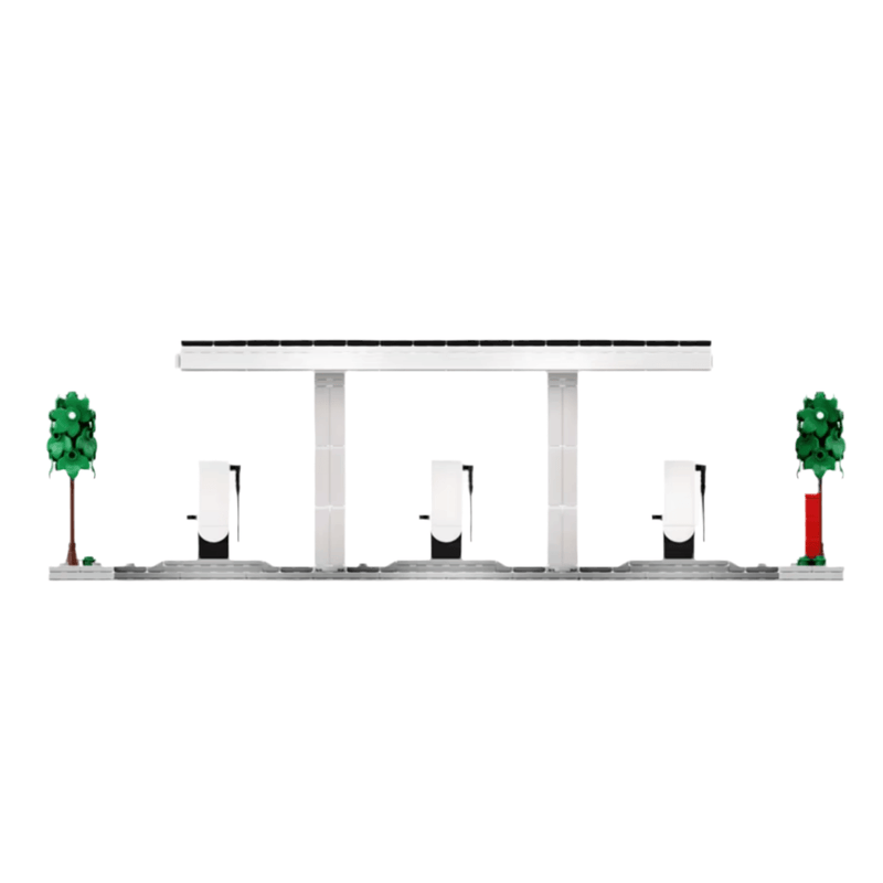 Tesla Supercharger Ladepark aus Bausteinen | e - car - shop.ch